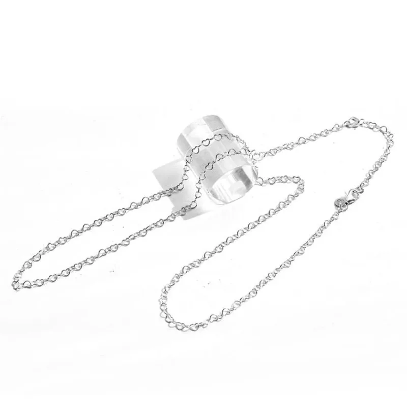 

Original 100% 925 Sterling Silver Joined Hearts Necklace For Women 60CM Length Long Necklace Chain Jewelry 2019 Spring