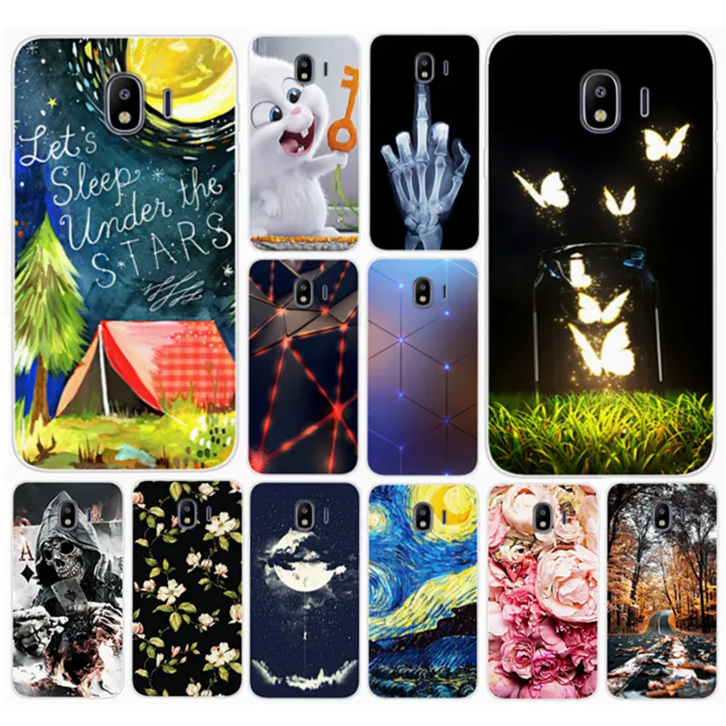 

Cover For Samsung Galaxy J4 2018 Case Soft Silicone Cartoon Printing Phone Cases For Coque Samsung J 4 2018 j4 j 400 F Fundas