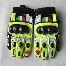 2016 New Moto GP Valen Rossi VR46 Motorcycle gloves Motocross racing off-road full leather carbon fiber Protection knight gloves