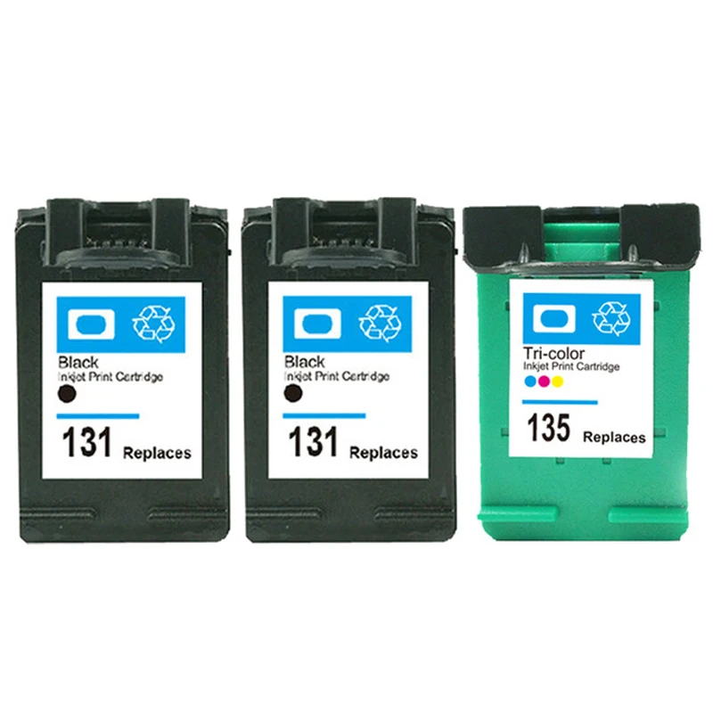 

3Pcs For HP 131 135 Ink Cartridge for HP Deskjet 460 5743 5940 5943 6843 6940 Photosmart 2573 2613 PSC 1600 1613 2350 2353 2355