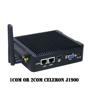 cheapest fanless mini pc intel celeron 1007U 1037U industrial PC with 2RS232 port or 4COM nettop hdmi vga thin client Computer