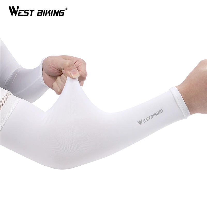

WEST BIKING Arm Sleeves Cycling Running Basketball Arm Warmer Sun UV Protection Arm Cover Breathable Quick Dry Arm Sleeves