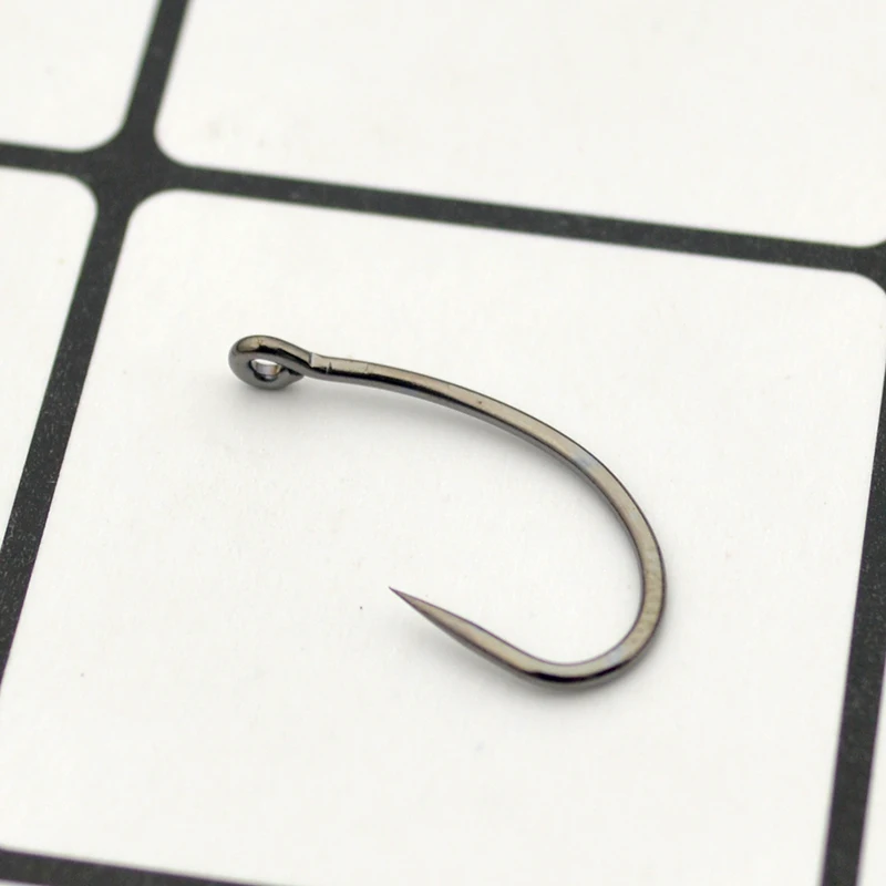 Carp Fishing Hooks 50pcs/lot Barbless Curve Shank Carp Fishing Hair Rig Hook High Carbon Steel No Barbs Fishhook