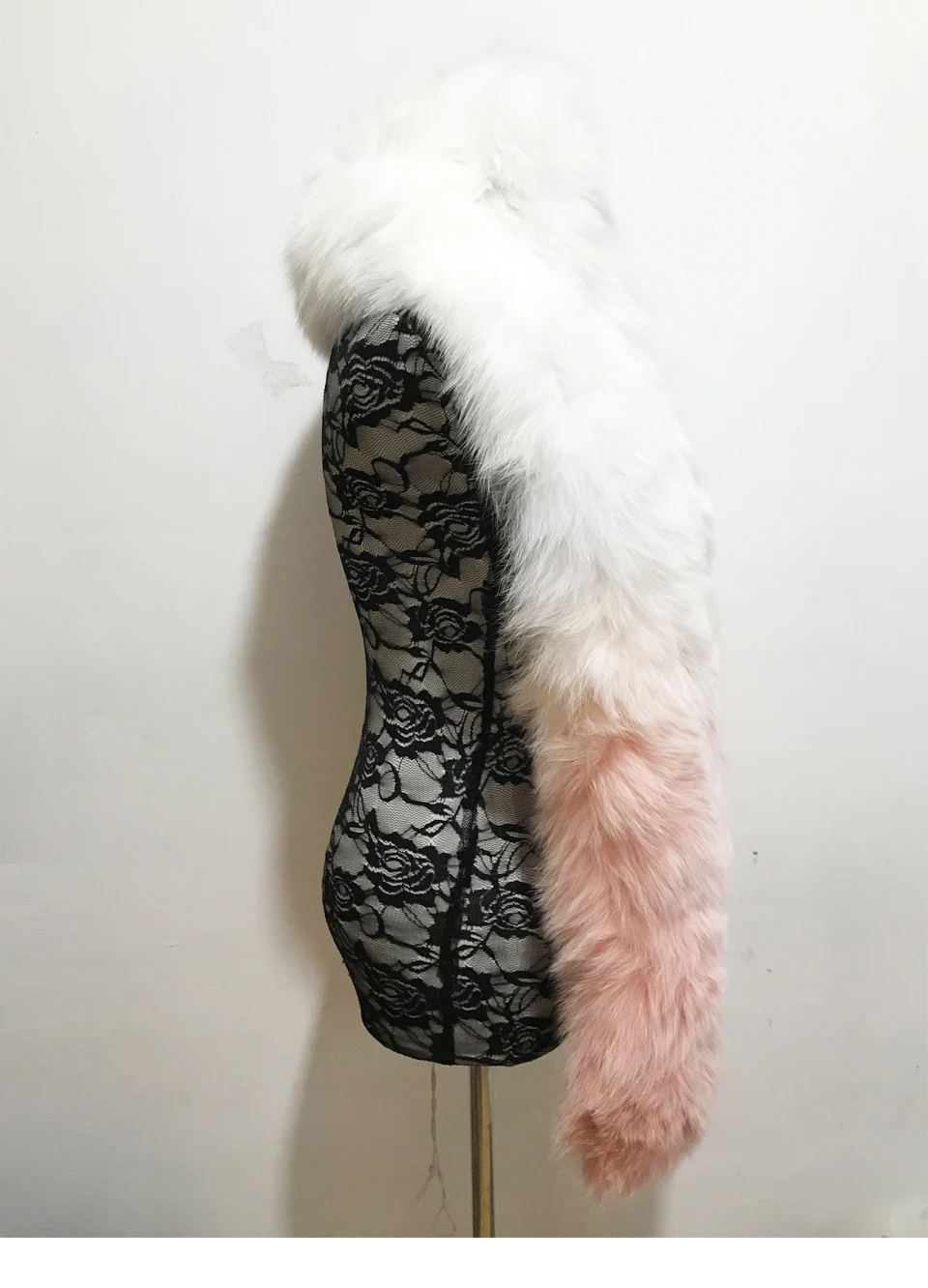 Плюс Размеры Бесплатная доставка 2019 Новинка зимы модные женские туфли высокого качества градиент розовый персик белый мех лисы кожаный