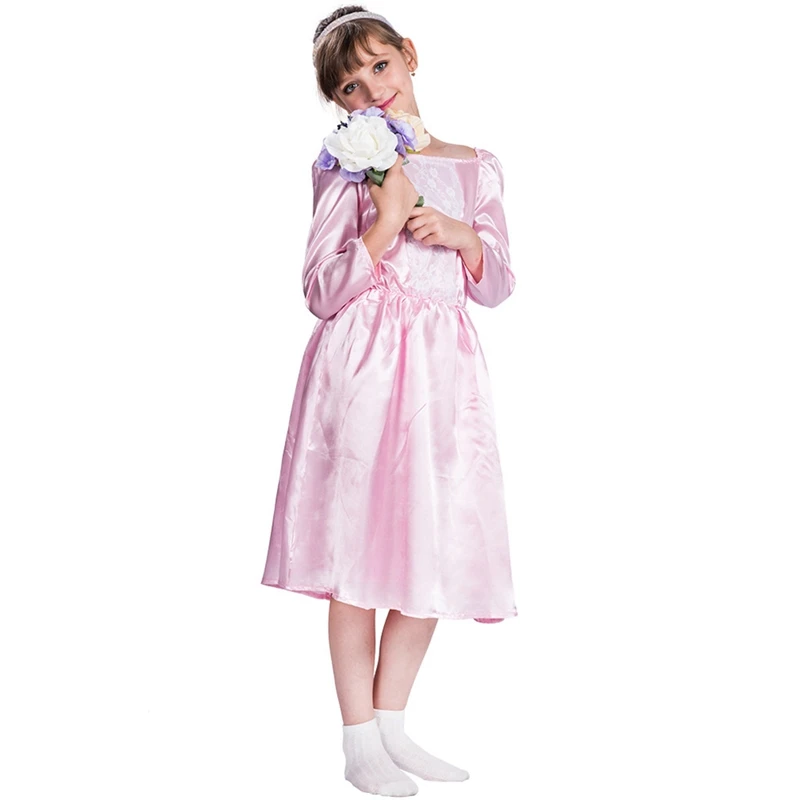 Для девочек розовое платье принцессы для девочек в цветочек подружек невесты нарядное платье костюм наряд