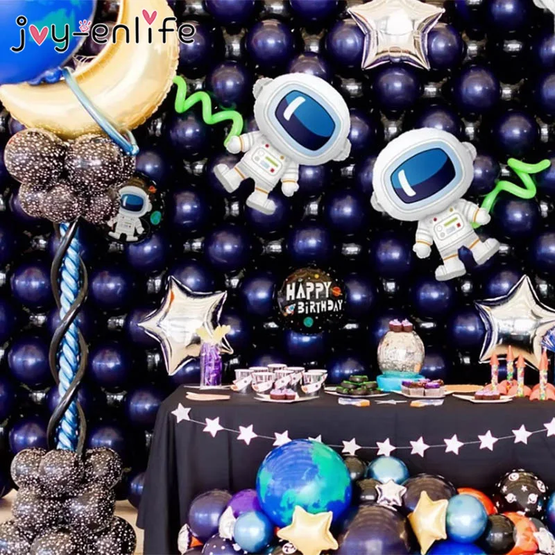 

Solar System Outer Space Party Astronaut Rocket Ship Foil Balloons Galaxy/Solar System Party Cake Toppers Boy Birthday Supplies