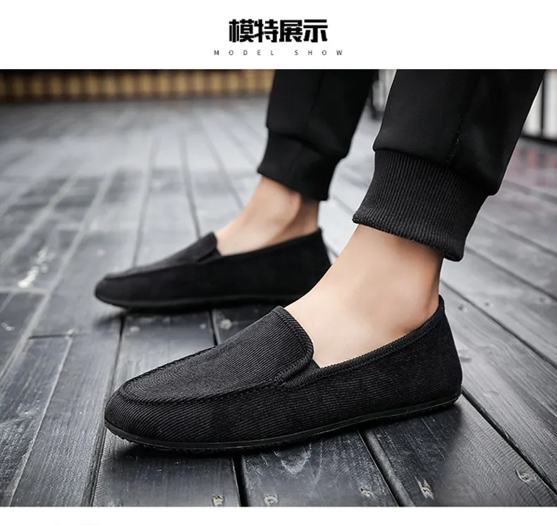 Г. Весенне-осенняя мужская парусиновая обувь светская Мода guy beanbeanshoes Мужская обувь для отдыха Пекинская Тканевая обувь