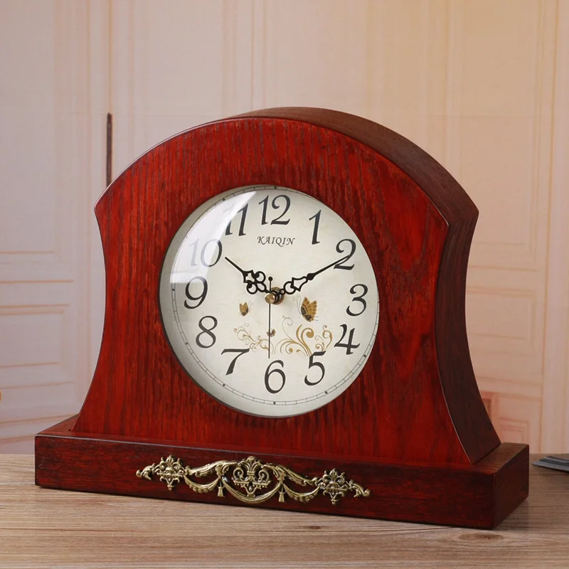 

2017 Meijswxj Saat Bracket Clock Reloj Relogio Wood Timekeeping Table Clock Bedroom Bedside Mute living room quartz clocks watch