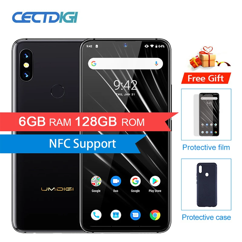 UMIDIGI S3 PRO смартфон с 5 дюймовым дисплеем процессором Helio P70 ОЗУ 6 ГБ ПЗУ 9 0 20 МП 128 мАч