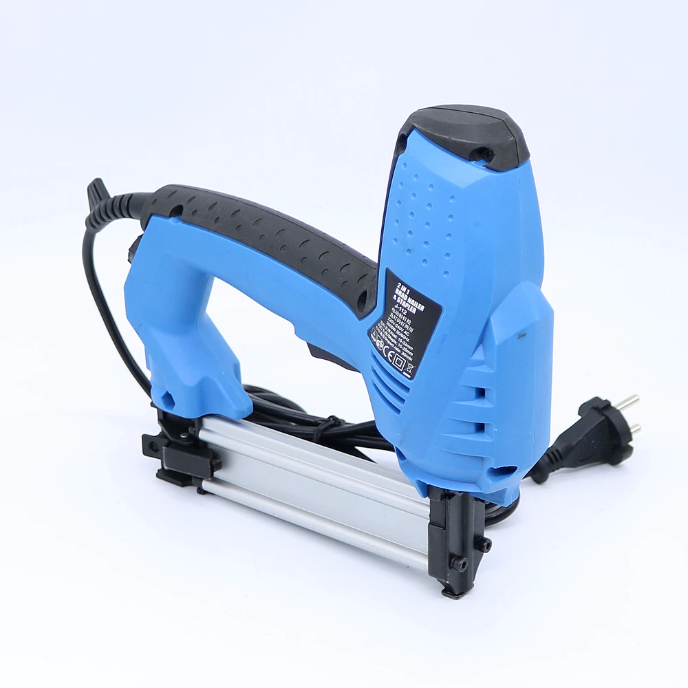 200V-240V Electric Staple Gun 2 In 1 Brad Nailer & Stapler Electric Nail Power Tool with 500 pcs nails for wood furniture 6