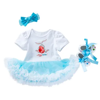 

ARLONEET 2019 newst baby dress Fashion 3PCS Toddler Newborn Baby Girls Princess Easter Rabbit Tutu Dress Outfits Set Z0208