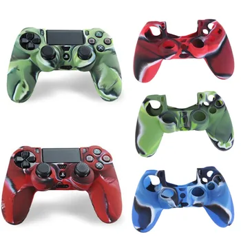 

Cool Camouflage Soft Silicone Cover Case Protection Skin For Sony Playstation 4 PS4 for Dualshock 4 Controller Console Decals