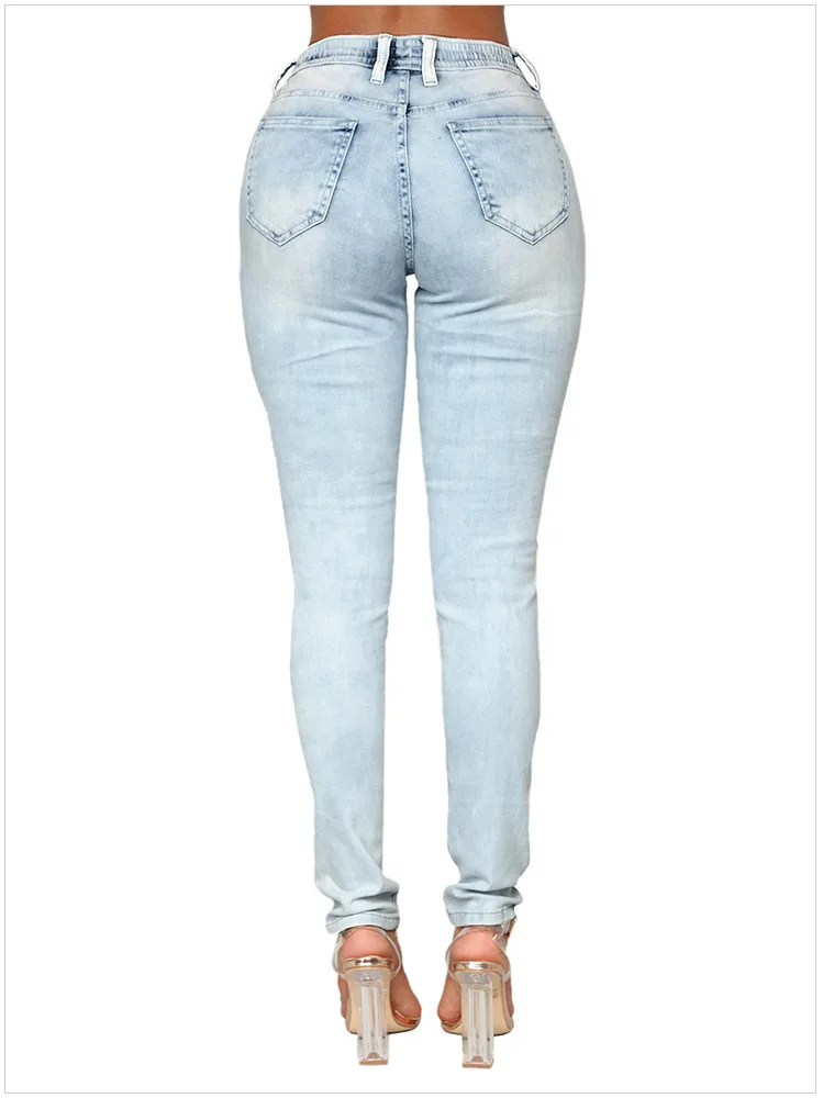 TUHAO 2019 Весна Горячая Для женщин женские джинсовые узкие брюки Высокая талия узкие Стрейчевые джинсы прямые женские джинсы повседневные