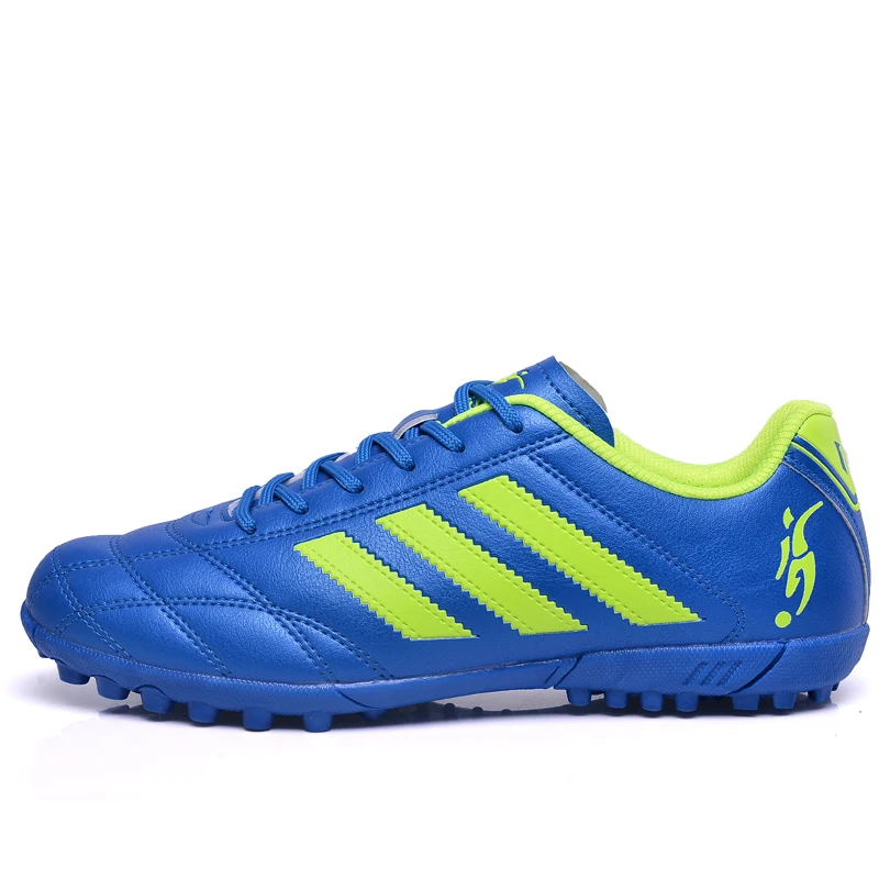 Мужские футбольные короткие бутсы, футбольные бутсы TF, жесткие кроссовки, кроссовки, дизайн, футбольные бутсы, размер 39-44 - Цвет: Синий