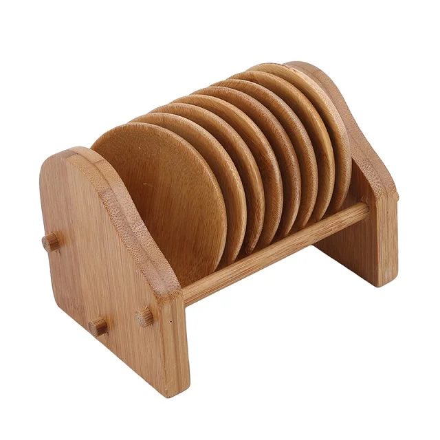 8 шт./компл. чашка коврик из цельного дерева подставка для чашки бамбука классное средство защита поверхности простой Стиль подстаканник