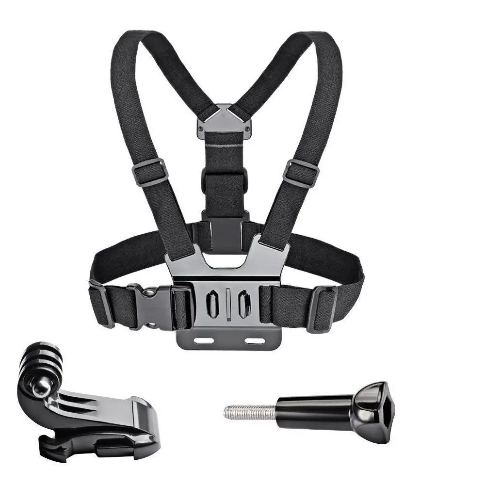 Kopen Borstband J Schroef Camera Houder Fotografische Apparatuur Elektronische voor GOPRO Hero 3 + 4 5 SJCAM sj500 Sport Camera Accessoires