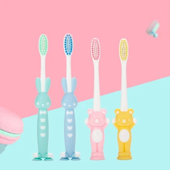 

1pc Lovely Cartoon Bears Rabbit Shaped kid Toothbrush little Boy Girl Tooth Brush Toddler toothbrush baby toothbrush