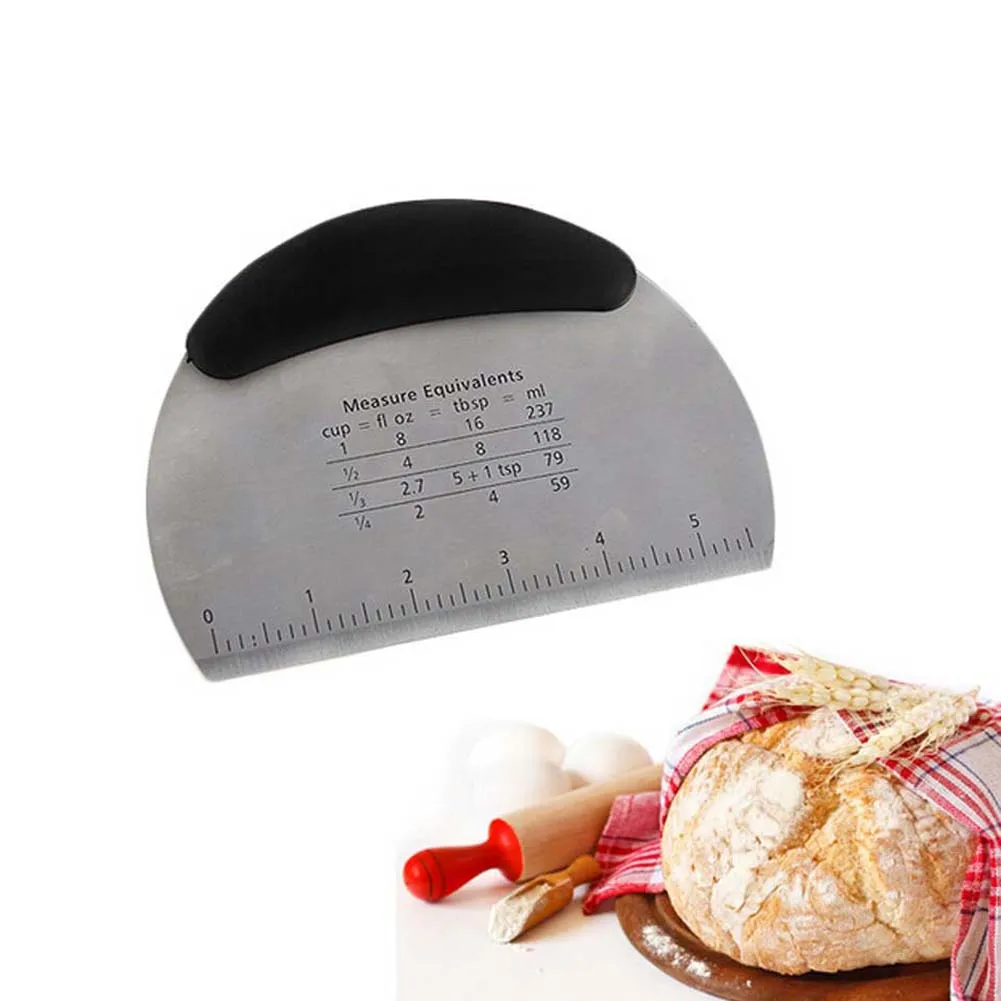 Baking Tools For Cakes Stainless Steel Pizza Dough Scraper Cutter Kitchen Flour Pastry Tool