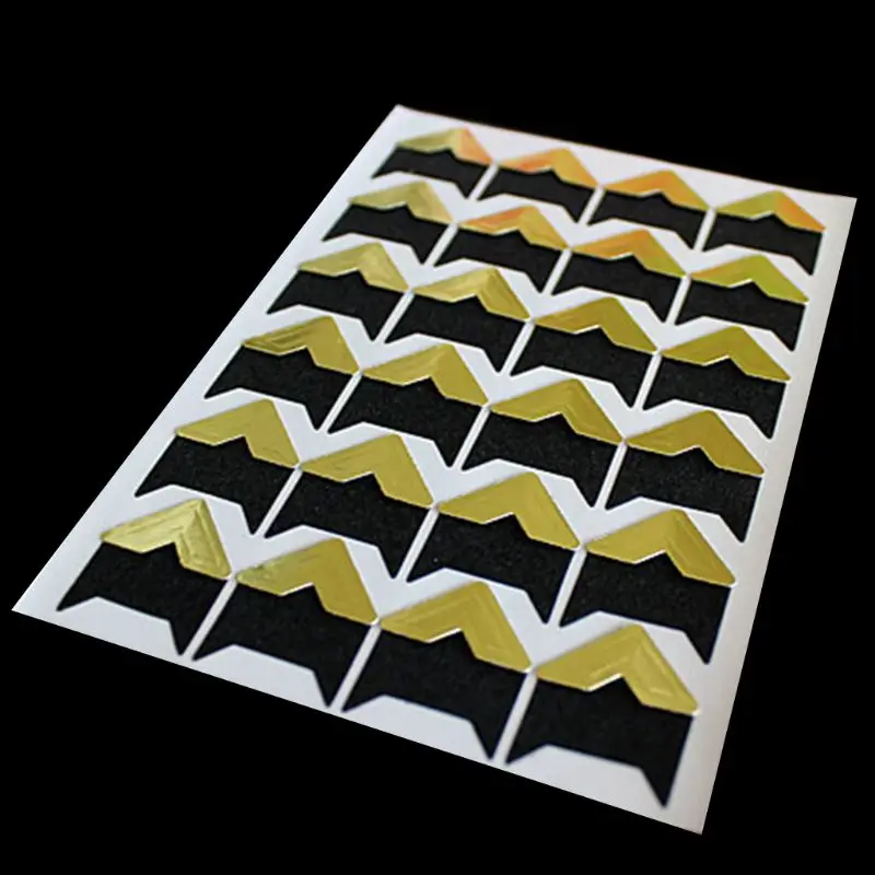 10 листов фото углы самоклеящиеся Стикеры, фото монтажные наклейки для уголков бумаги для DIY альбом для вырезок#524