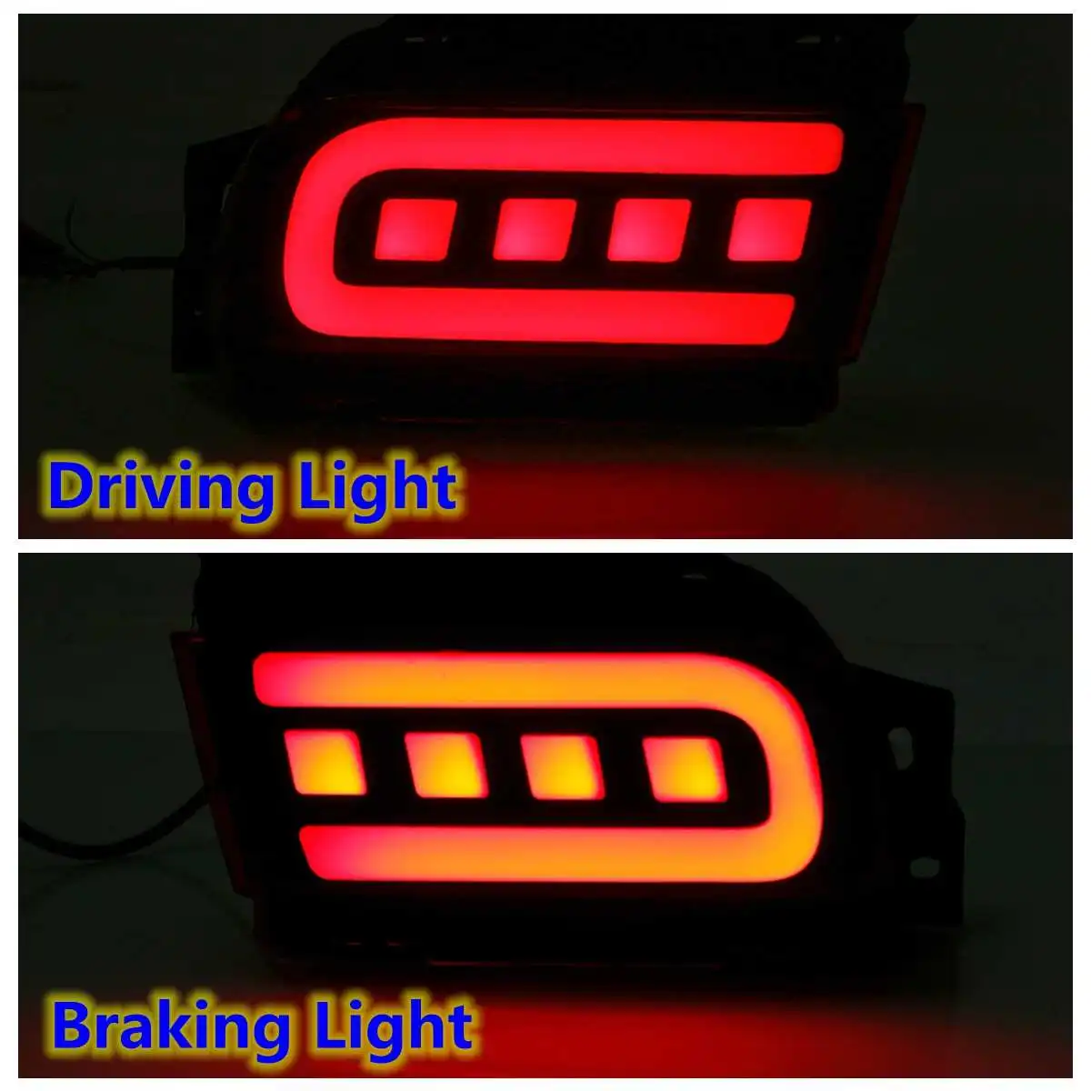  2x Rear Car Styling Head Brake Lamp Taillight Bumper Reflector Tail LED Taillight Tail Light Lamp S - 4000297100407