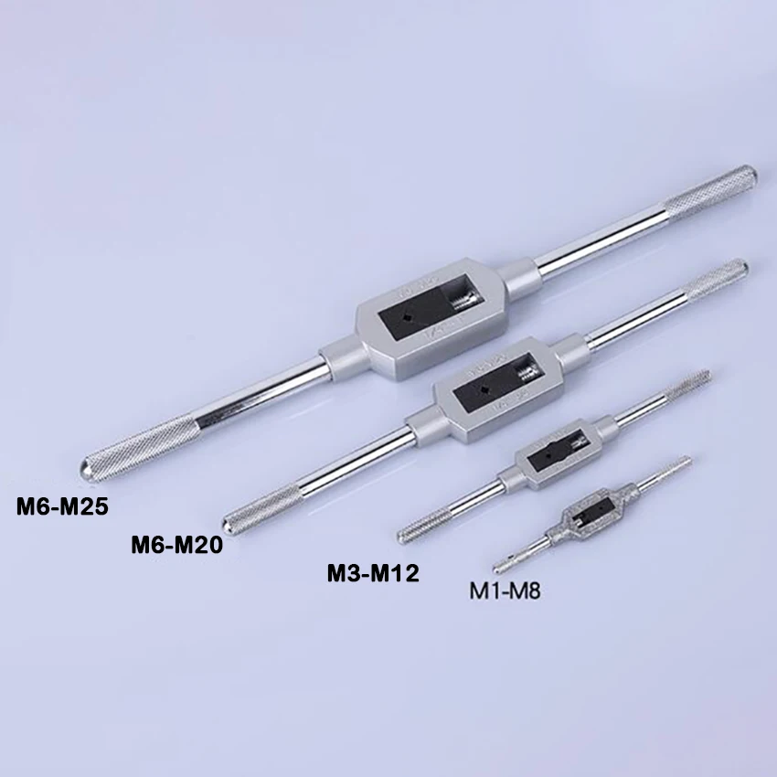 

Adjustable Hand Tap Wrench Spanner Holder M1-M25 Thread Metric Handle Tapping Reamer Tool Accessories Taps and Die 4 Type Choose