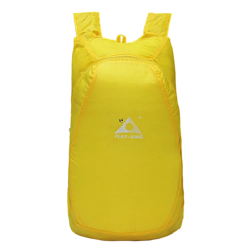 Playking Легкий нейлоновый рюкзак, складной водонепроницаемый рюкзак складной мешок Сверхлегкий Открытый обновления для женщин мужчин Путешествия Туризм - Цвет: Yellow