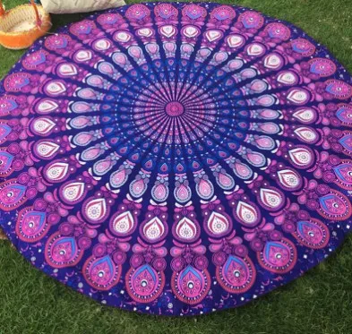 Полиэфирный гобелен в индийском стиле цветочный геометрический Лотос настенный гобелен с мандалой Богемия пляж Каппа коврик на природу одеяло бикини - Цвет: H22