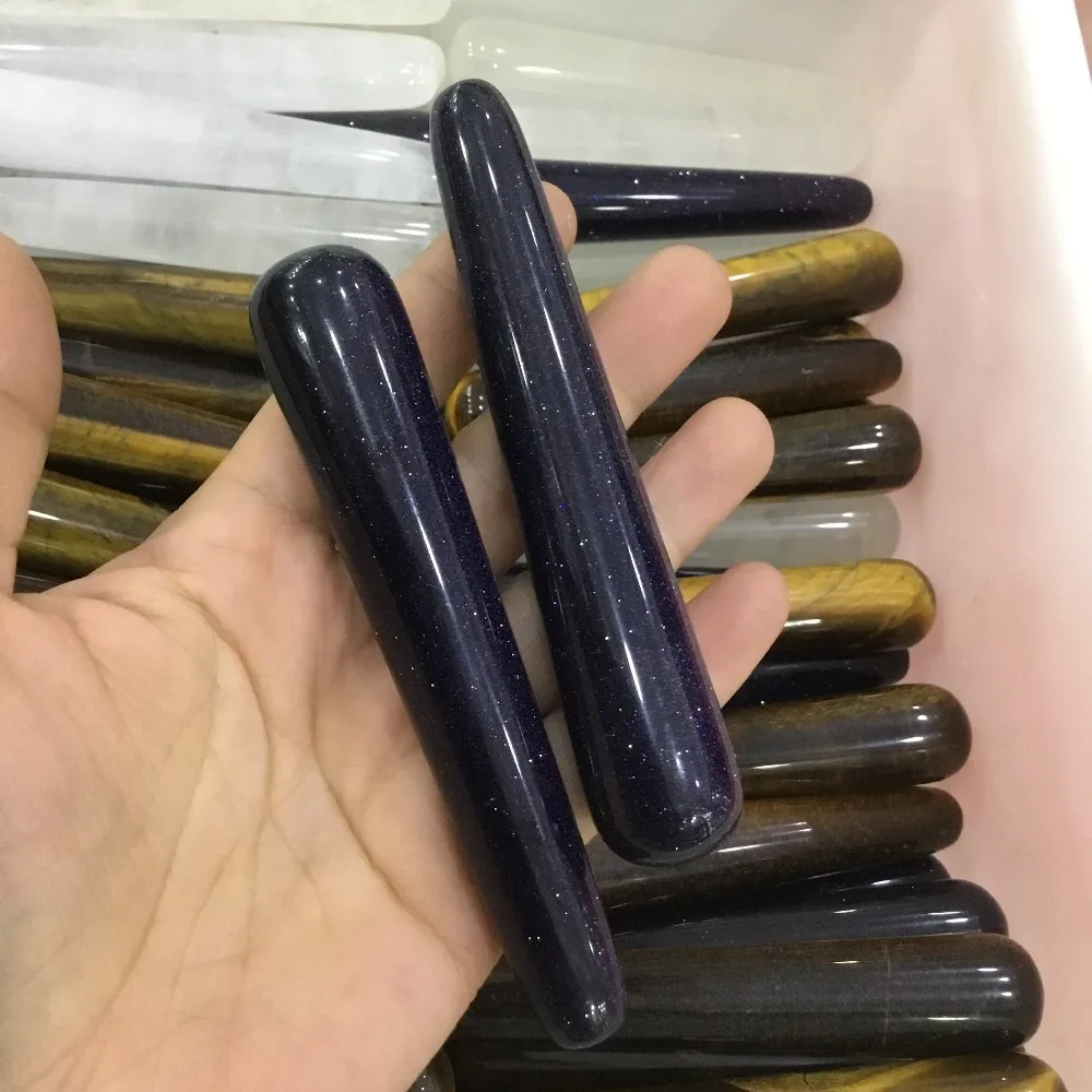 2 шт. натуральная целебная чакра голубое золото песочные камни кристальная