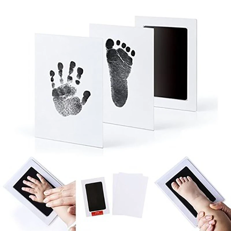 

Baby Hand Footprint Makers Ink Pad Infant Safe Inkless Handprint Kit Memories Souvenir Gift for Newborn Baby DIY Inkpad Keepsake