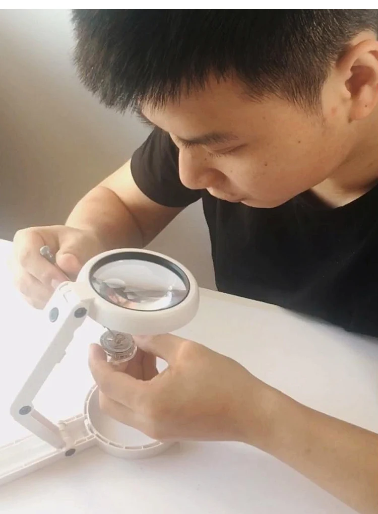5X 11X Foldable Desktop and Handheld Magnifier USB Chargeable Magnifying Glass-12