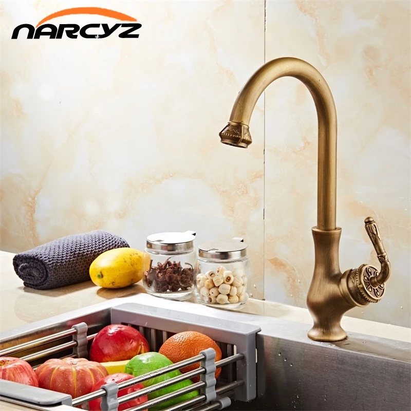 Free Shipping Antique Bronze Finish Kitchen Faucets Kitchen Tap Basin