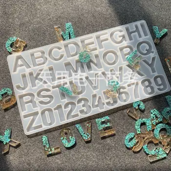 

26 English letters, numbers, large moulds, hand-made ornaments, key pendant