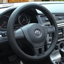HOT SALE Car Leather Steering Wheel Covers Fit 95% Car Styling for kia/vw/ford/toyota/nissan etc.,size 38cm Cheap&High Quality
