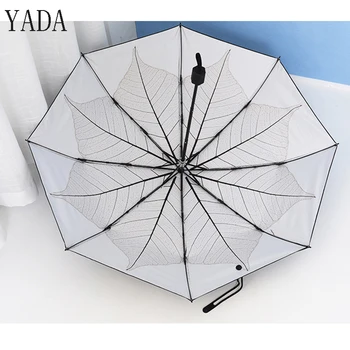 

YADA Folding Vintage Maple Leaf Umbrella Rain uv High Quality Umbrella For Womens Brand Windproof Adult Patio Umbrellas YS287