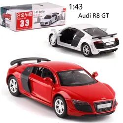 CAIPO 1:43 Audi R8 литая металлическая модель автомобиля для мальчика, коллекция игрушек, подарок для детей