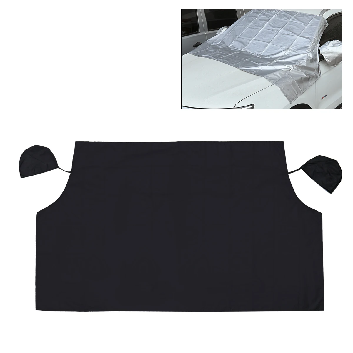 

Magnetic Edges Windshield Snow Cover with Mirror Protective Cover Snow Ice Frost Guard No More Scraping Windshield Cover