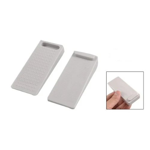 

MOCC Pair Light Gray Rubber Nonslip Door Wedge Stop Stoppers