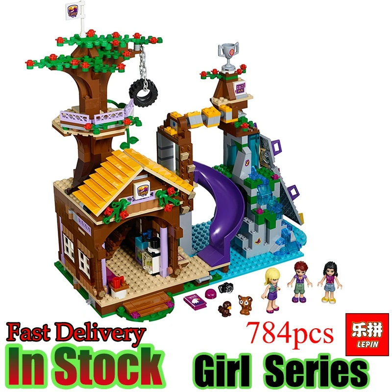 

Lepin 01047 Friends 784PCS The Adventure Camp Tree House Good Girls Model Building Blocks Bricks Educational Toys Gifts 41122