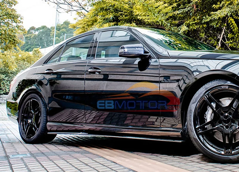 ebmotor-com Real Carbon Fiber side skirts spoiler splitter 4pcsSet For Benz W212 E63 AMG 11-14  2_3866