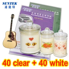 A4 пленка прозрачная белая водная слайдер переводная бумага наклейки для ногтей(40 шт прозрачный+ 40 шт белый