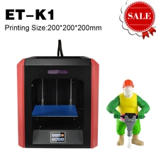 ET-K1 3d-принтер с Бесплатным 1 кг Нити Бесплатно SD Card Дополнительные Сопла Многофункциональный Сенсорный Экран Все Металлический Каркас Цифровой принтер