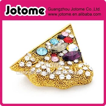 

Multicolor Pizza Pin Fashion Brooch Pin, Pizza rhinestone brooch, food rhinestone brooch