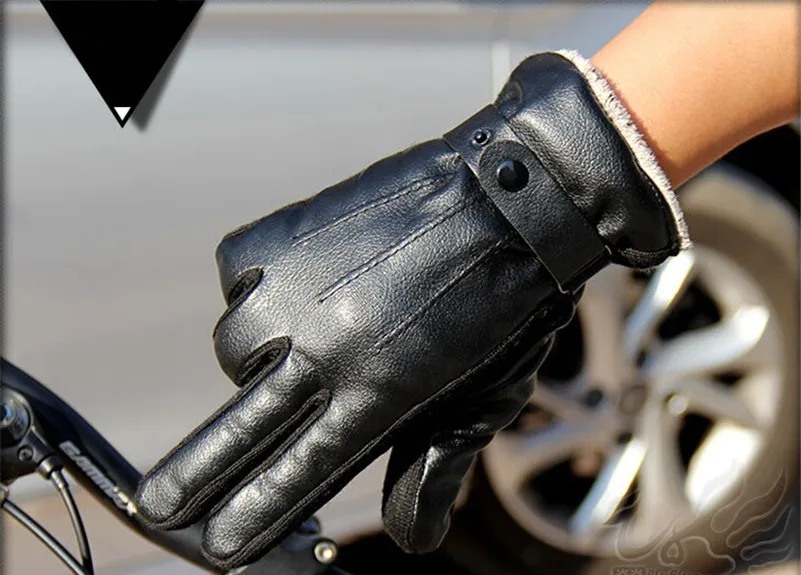 WEST BIKING для мужчин из искусственной кожи Guantes Ciclismo зима полный палец толстые вождения мотоциклетные флис Luva велосипед велосипедные перчатки