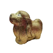 Luxus Tierform Hund Kupplungen Kristall Abendtaschen und Diamantkristall Box Cluthes für Party Hochzeit Prom Braut