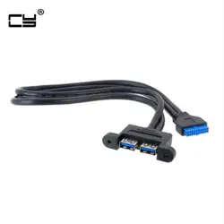 2 P USB 3.0 Женский винтами к материнской плате 20pin заголовок кабеля 50 см w o кронштейн