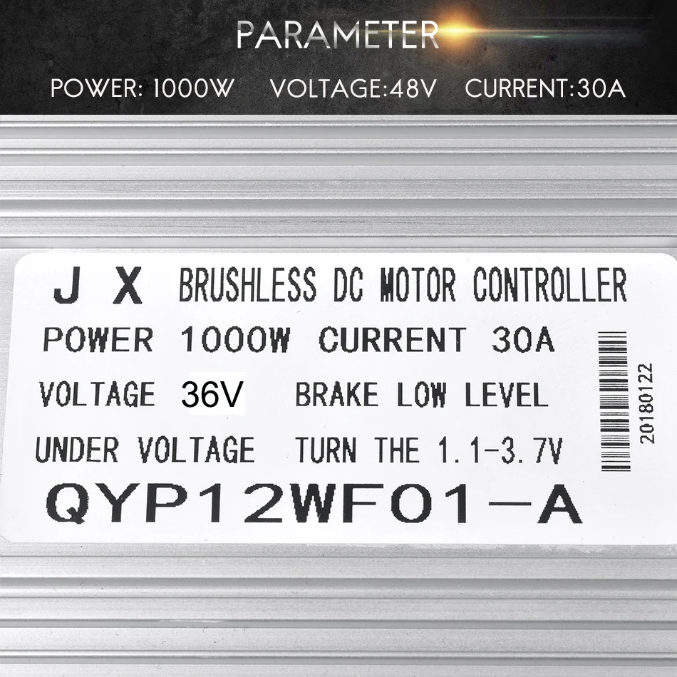 Контроллер электровелосипеда 36V 1000W 30A 15Mosfet Бесщеточный BLDC комплект для