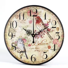 Reloj de pared de diseño moderno Vintage floreado Chic Office Cafe Room decoración Relojes Para el hogar cocina pared reloj grande decoración de pared