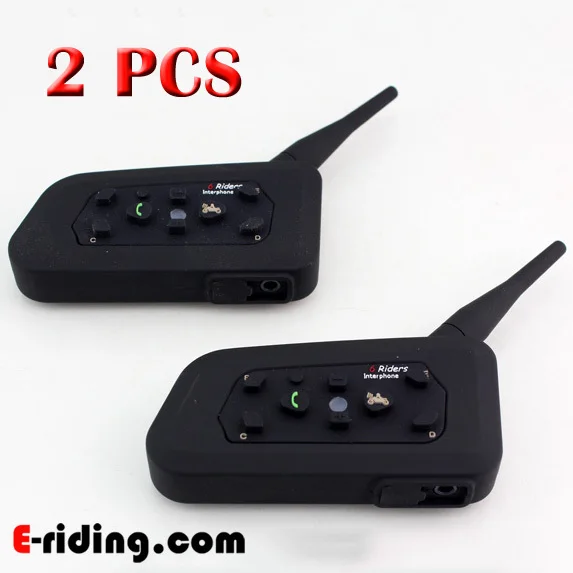 Btオートバイ用オートバイヘッドセット2ピース/ロットinterponeヘルメットスピーカー6ライ