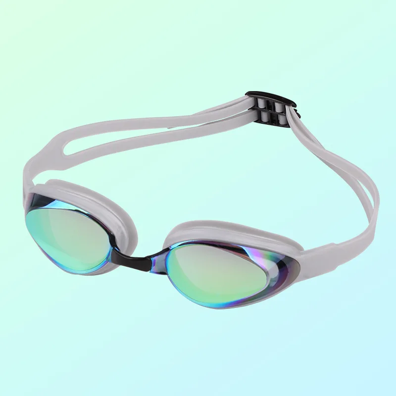 Профессиональные силиконовые очки для близорукости-1,5~-6,0, очки для плавания, анти-туман, УФ очки для близорукости, очки для плавания для мужчин и женщин, очки для плавания для близорукости - Цвет: Plating Gray