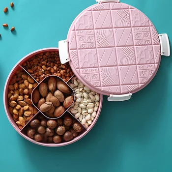 

Creative Candy Color Fruit Double-layer Box House Nut Dried Fruit Candy Box Food Storage Basket Container for Home Storage Box